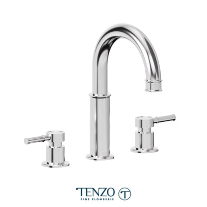 Tenzo Alyss 8 Inch Widespread Lavatory Faucet Without Drain - ALY13 - Polished Chrome