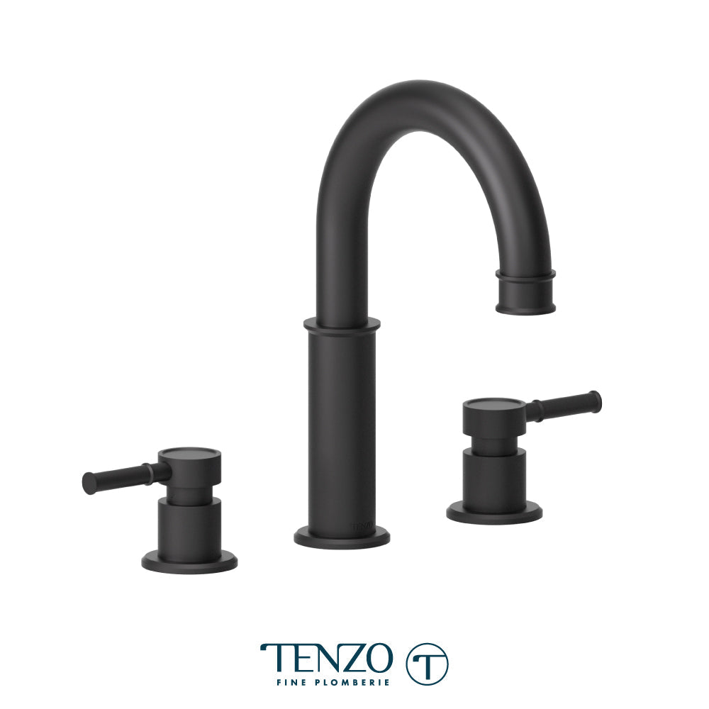 Tenzo Alyss 8 Inch Widespread Lavatory Faucet Without Drain - ALY13 - Matte Black