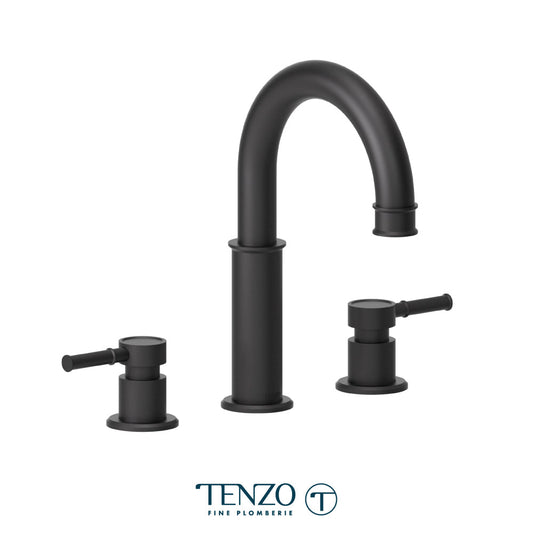 Tenzo Alyss 8 Inch Widespread Lavatory Faucet Without Drain - ALY13 - Matte Black