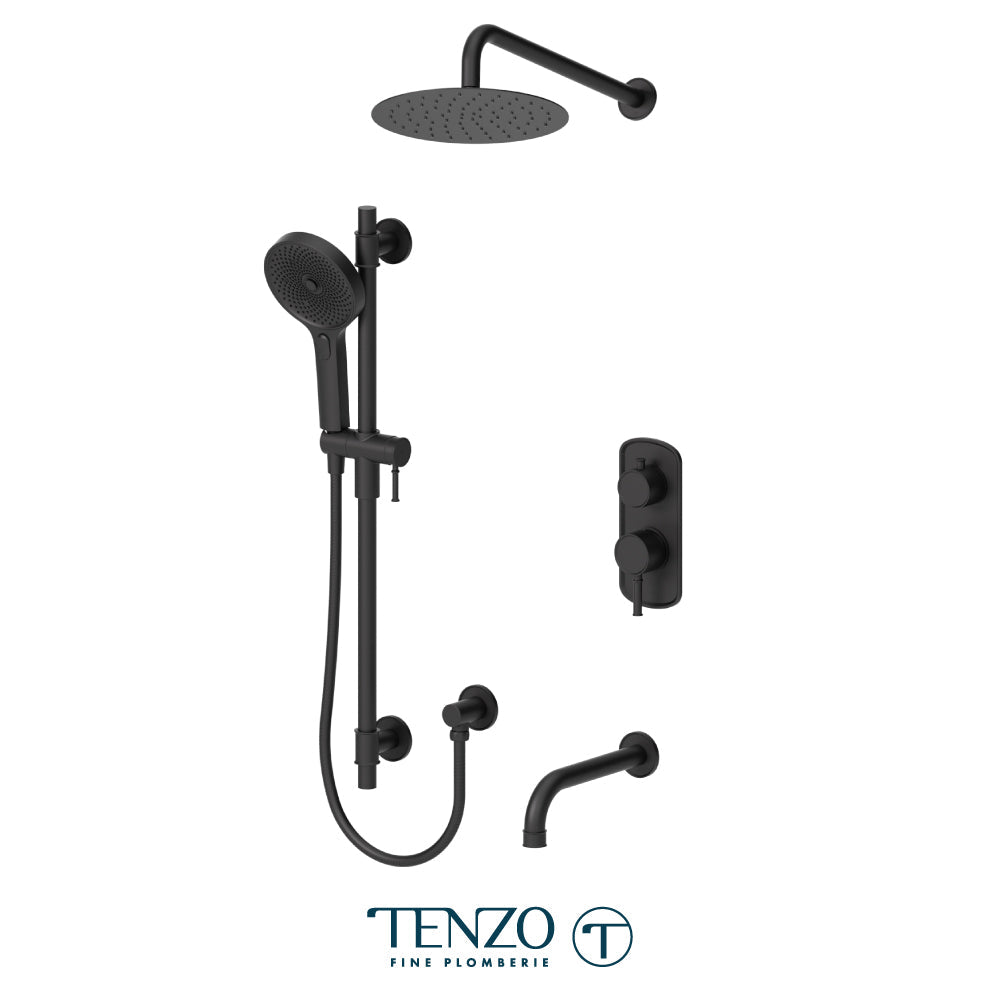 Tenzo Alyss ALYPB33-501115 3-function shower kit in matte black