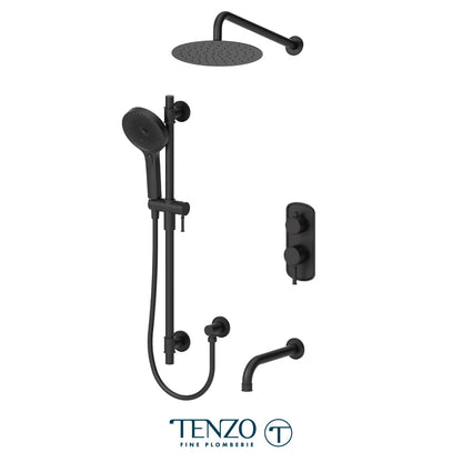 Tenzo Alyss ALYPB33-501115 3-function shower kit in matte black