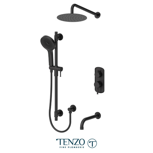 Tenzo Alyss ALYPB33-501115 3-function shower kit in matte black