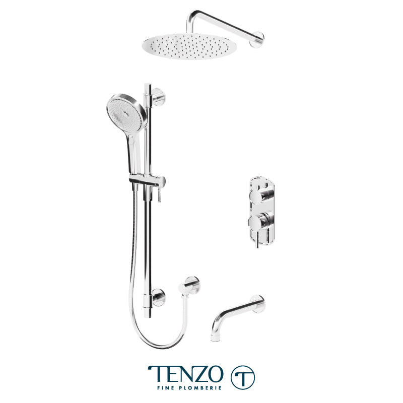 Tenzo Alyss ALYPB33-501125 3-function shower kit in polished chrome
