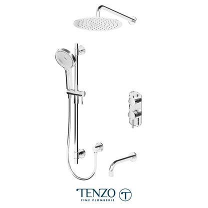 Tenzo Alyss ALYPB33-501125 3-function shower kit in polished chrome