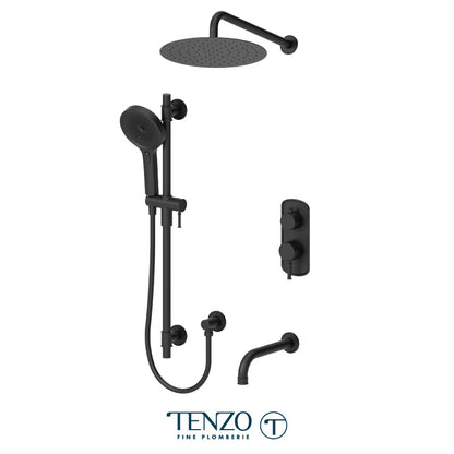Tenzo Alyss ALYPB33-501125 3-function shower kit in matte black
