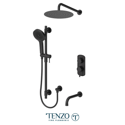 Tenzo Alyss ALYPB33-501125 3-function shower kit in matte black