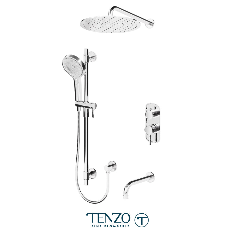 Tenzo Alyss ALYPB33-501135 3-function shower kit in polished chrome