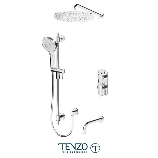 Tenzo Alyss ALYPB33-501135 3-function shower kit in polished chrome
