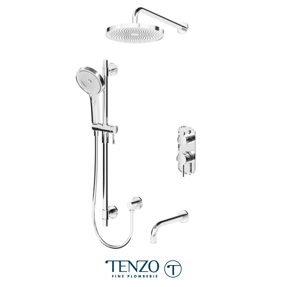 Tenzo Alyss ALYPB33-501145 3-function shower kit in polished chrome