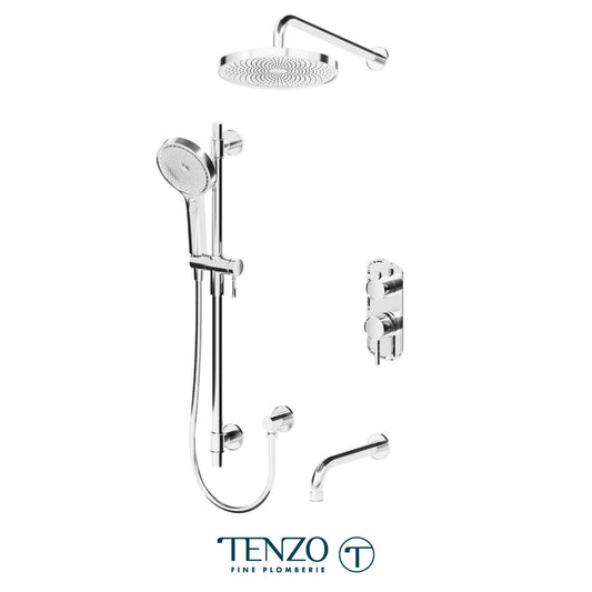 Tenzo Alyss ALYPB33-501145 3-function shower kit in polished chrome