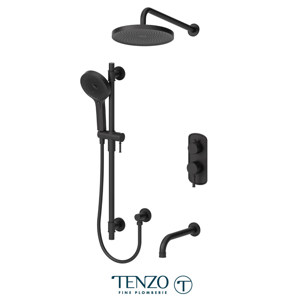 Tenzo Alyss ALYPB33-501145 3-function shower kit in matte black