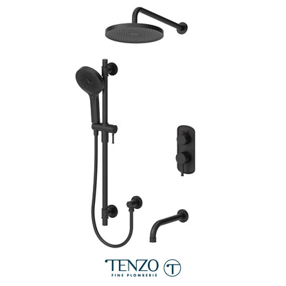 Tenzo Alyss ALYPB33-501145 3-function shower kit in matte black