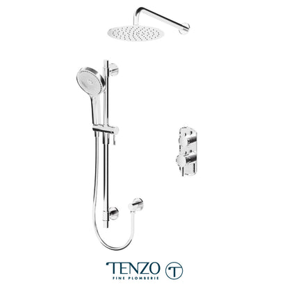 Tenzo Alyss ALYT32-20111 2-function thermostatic shower kit in polished chrome
