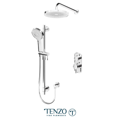 Tenzo Alyss ALYT32-20114 2-function thermostatic shower kit in polished chrome