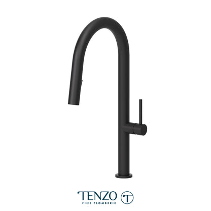Tenzo Amador Pull-Down Single-Handle Kitchen Faucet With C-Spout & 2-Function Sprayer - AM130