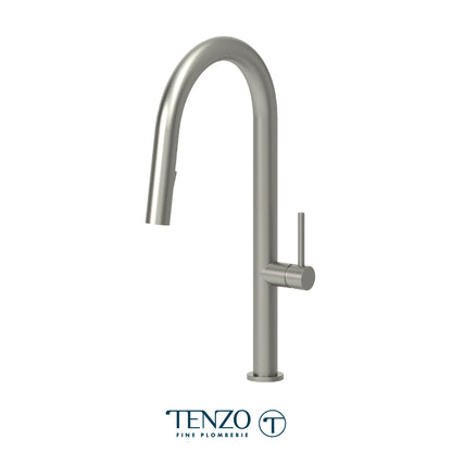 Tenzo Amador Pull-Down Single-Handle Kitchen Faucet With C-Spout & 2-Function Sprayer - AM130