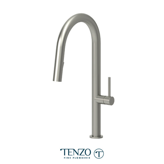 Robinet de cuisine monocommande Tenzo Amador avec bec en C et douchette à 2 fonctions - AM130