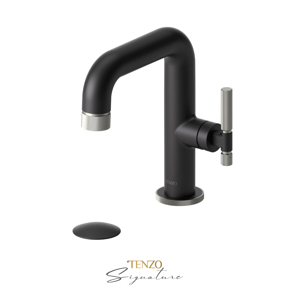 Tenzo Bellacio BE10-F matte black with brushed nickel
