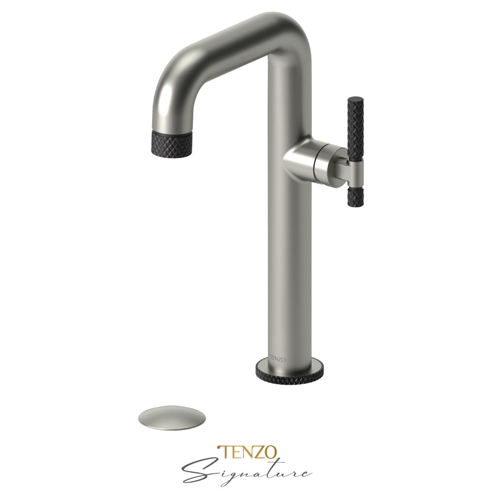 Tenzo Bellacio BE10H-C tall brushed nickel with matte black