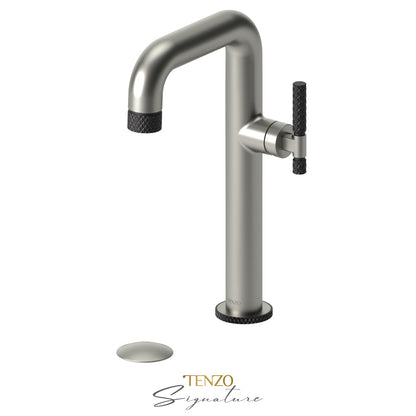 Tenzo Bellacio BE10H-C tall brushed nickel with matte black