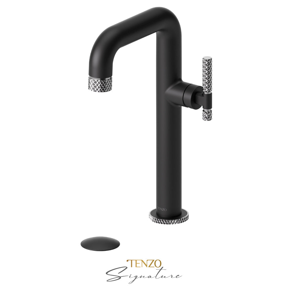 Tenzo Bellacio BE10H-C tall matte black with chrome