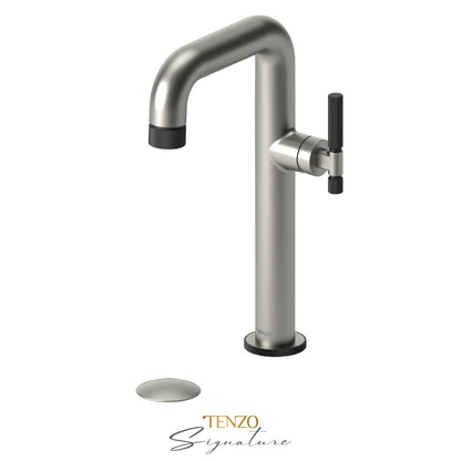 Tenzo Bellacio BE10H-F tall brushed nickel with matte black
