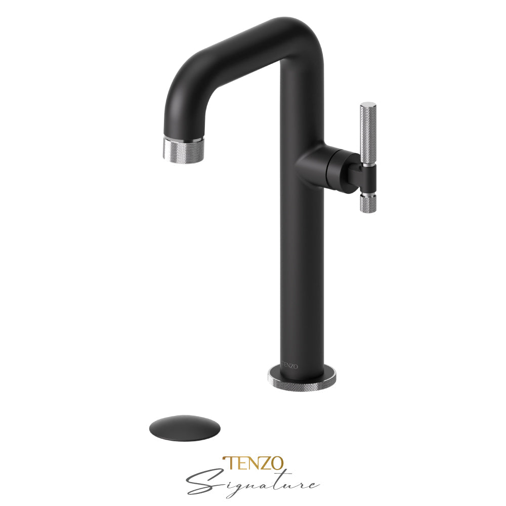Tenzo Bellacio BE10H-F tall matte black with chrome