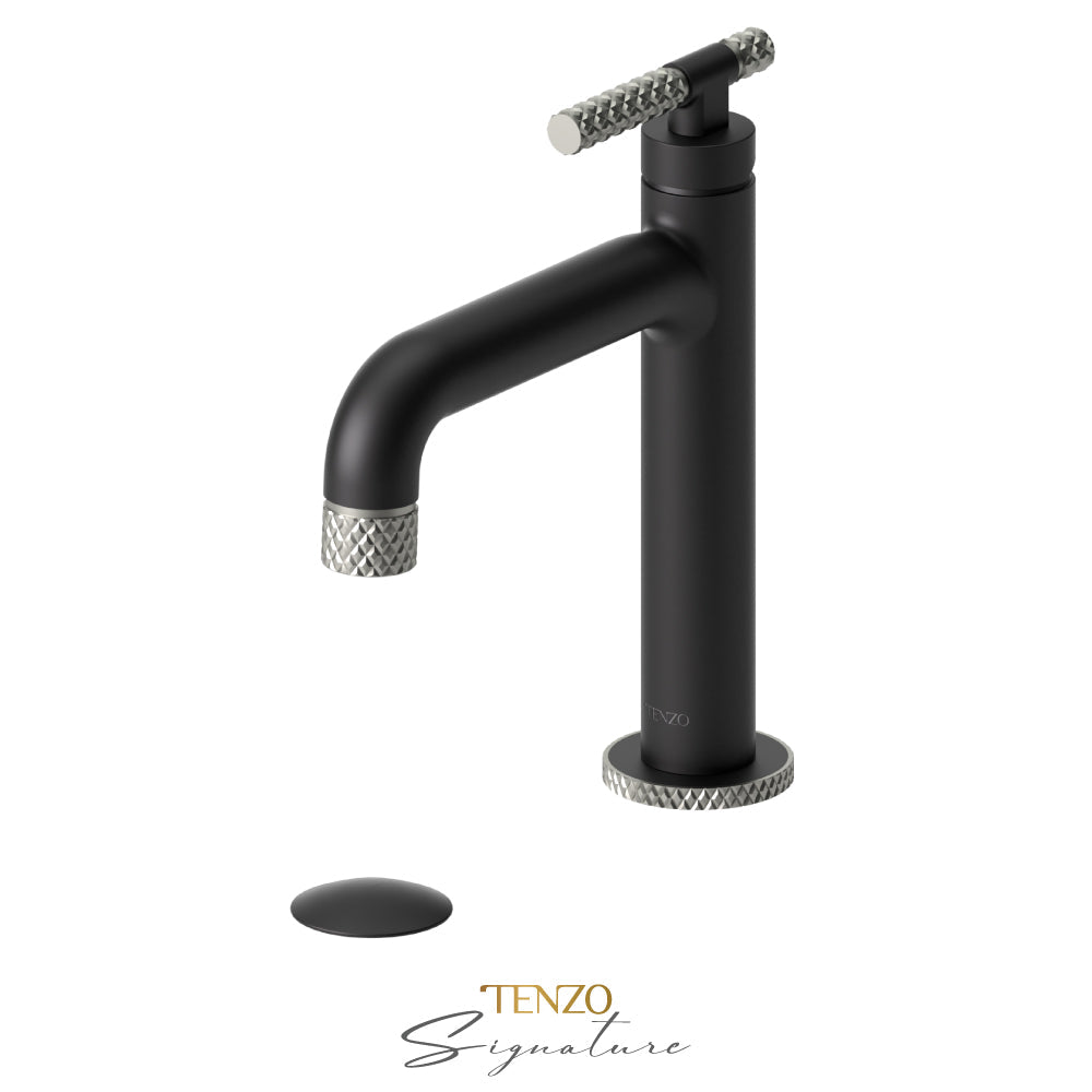 Tenzo Bellacio BE11-C matte black with brushed nickel