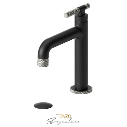 Tenzo Bellacio BE11-C matte black with brushed nickel