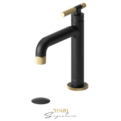 Tenzo Bellacio BE11-F matte black with brushed gold