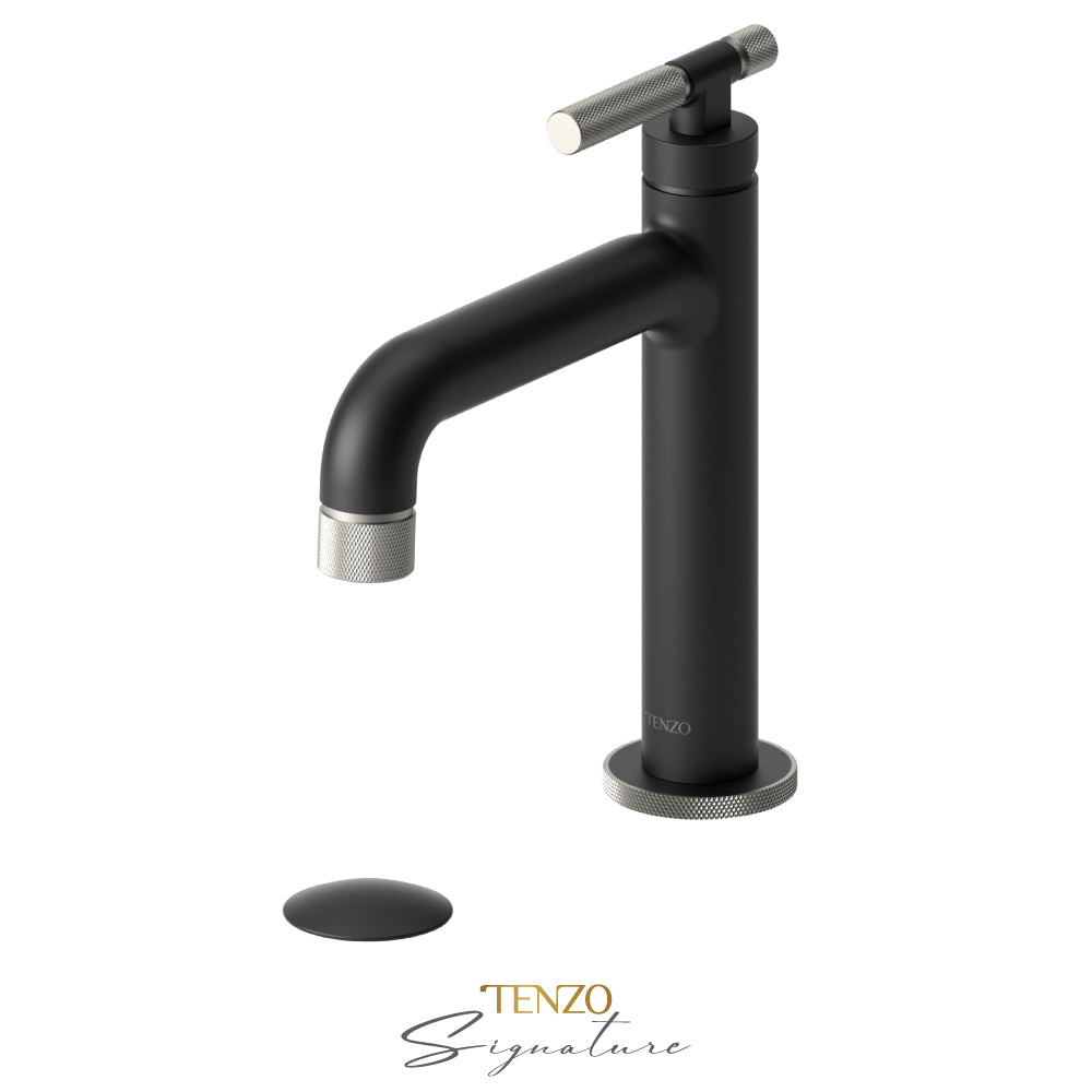 Tenzo Bellacio BE11-F matte black with brushed nickel