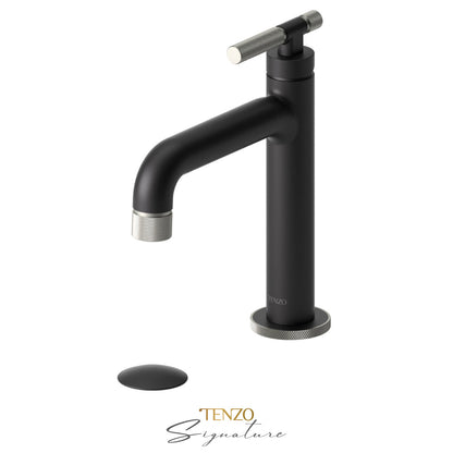 Tenzo Bellacio BE11-F matte black with brushed nickel