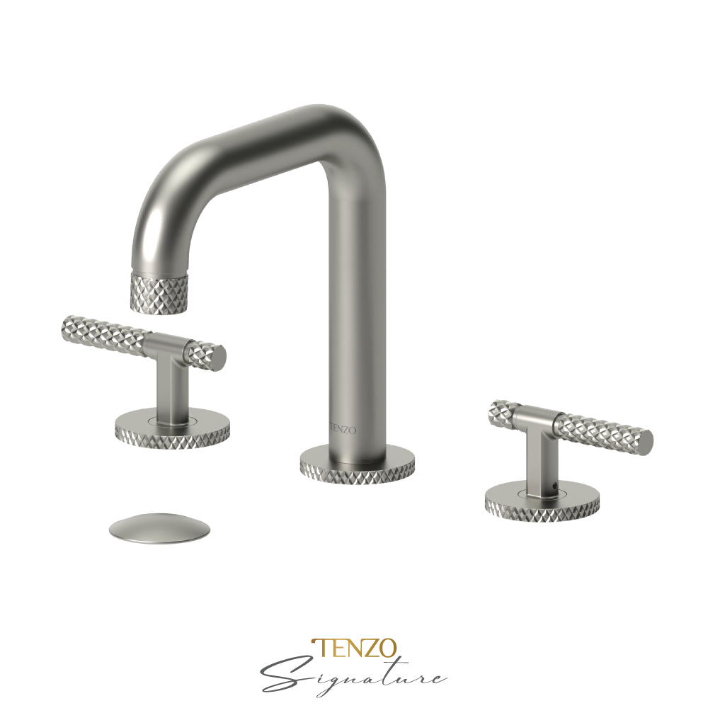 Tenzo Bellacio BE13-C 8 inch widespread lavatory faucet brushed nickel
