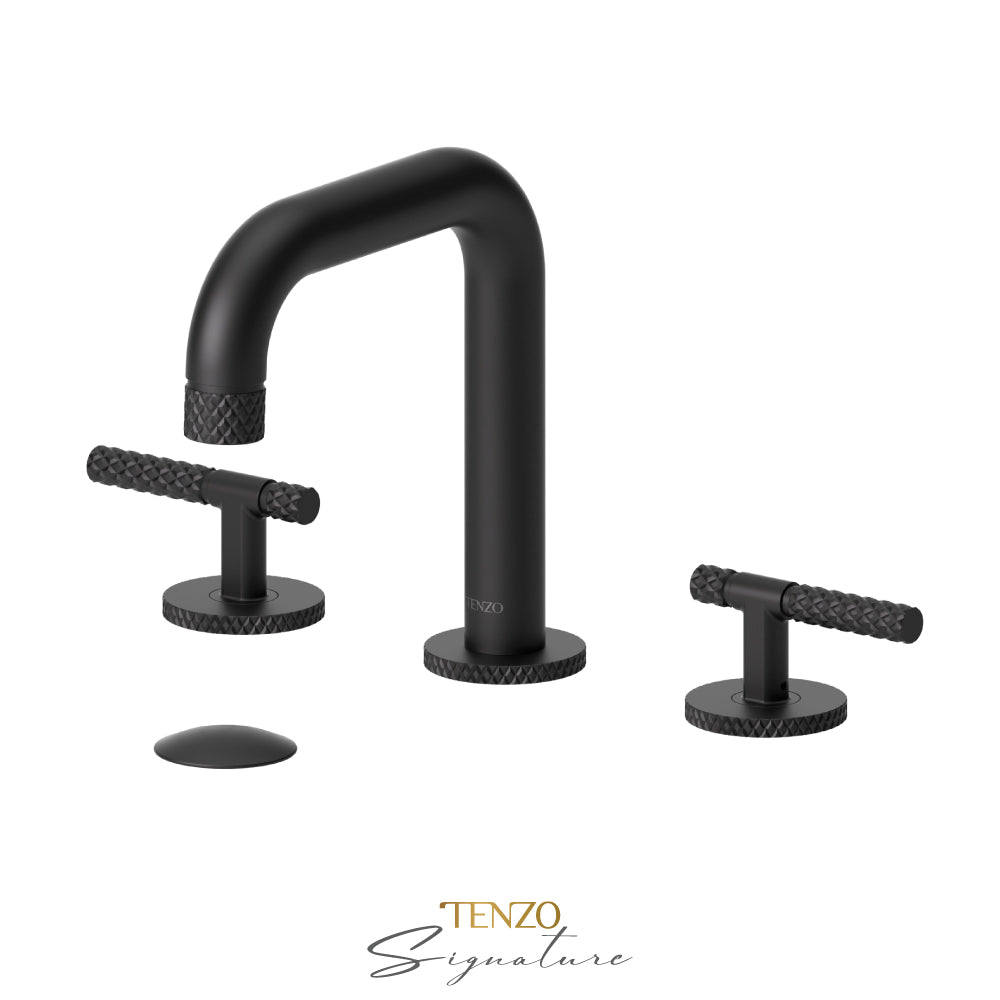 Tenzo Bellacio BE13-C 8 inch widespread lavatory faucet matte black