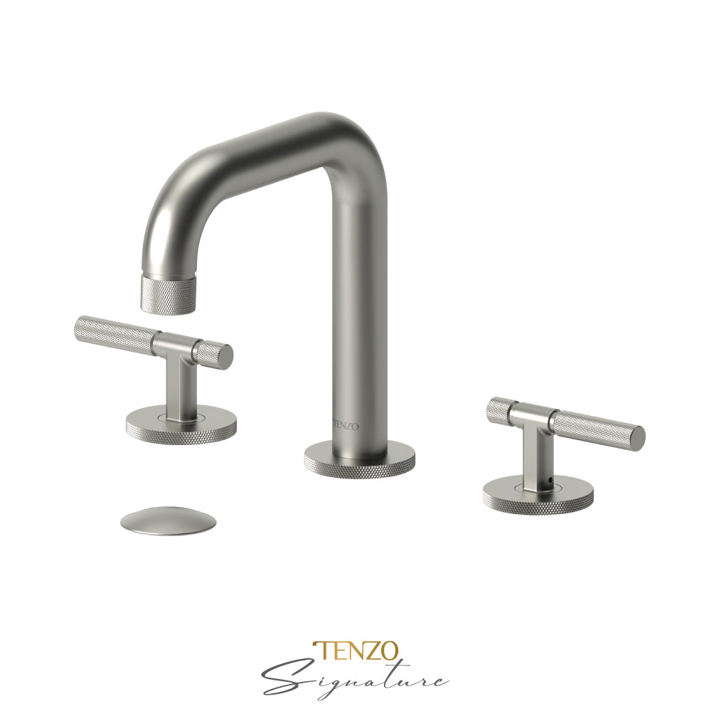Tenzo Bellacio BE13-F 8 inch widespread lavatory faucet brushed nickel