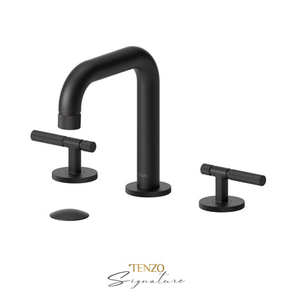 Tenzo Bellacio BE13-F 8 inch widespread lavatory faucet matte black