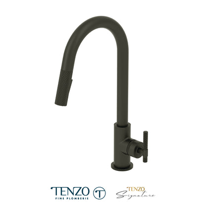 Tenzo Bellacio Pull-Down Kitchen Faucet & 2-Function Spray Head, Larger Knurled