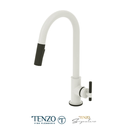 Tenzo Bellacio Pull-Down Kitchen Faucet & 2-Function Spray Head, Larger Knurled