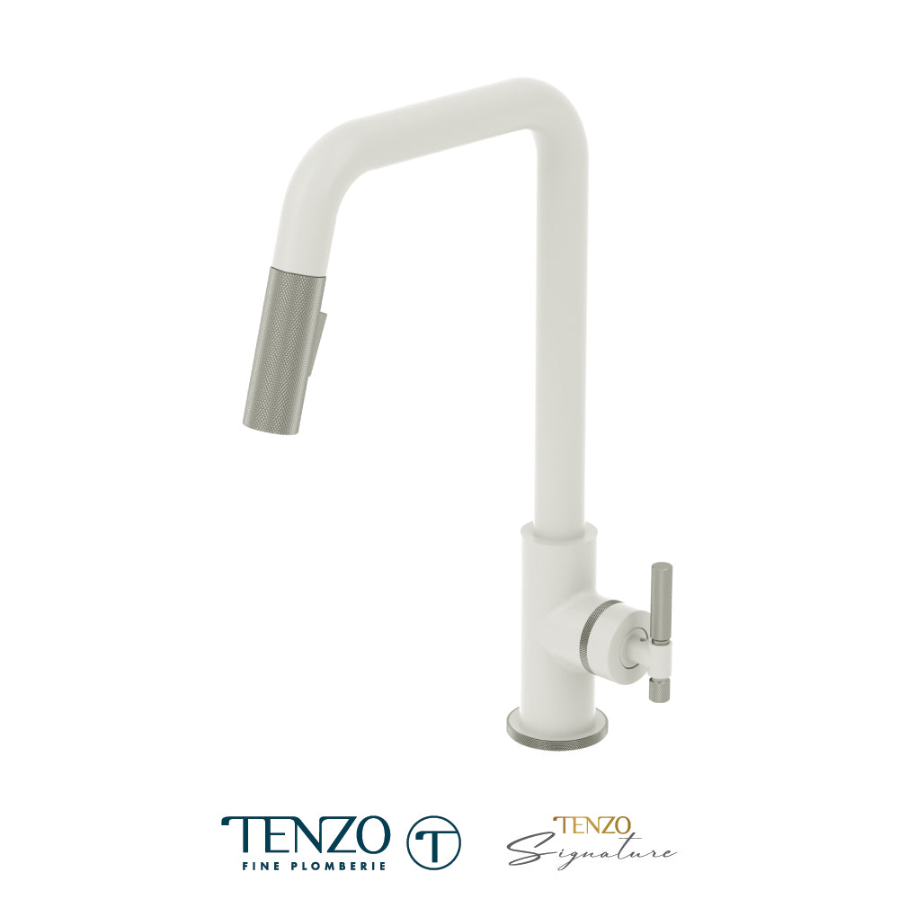 Tenzo Bellacio U-Spout Single-Handle Pull-Down Kitchen Faucet with 2-Function Spray Head, BE131-F