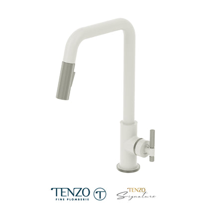Tenzo Bellacio U-Spout Single-Handle Pull-Down Kitchen Faucet with 2-Function Spray Head, BE131-F