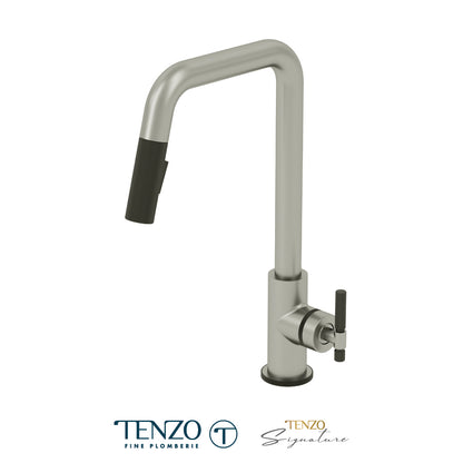Tenzo Bellacio U-Spout Single-Handle Pull-Down Kitchen Faucet with 2-Function Spray Head, BE131-F
