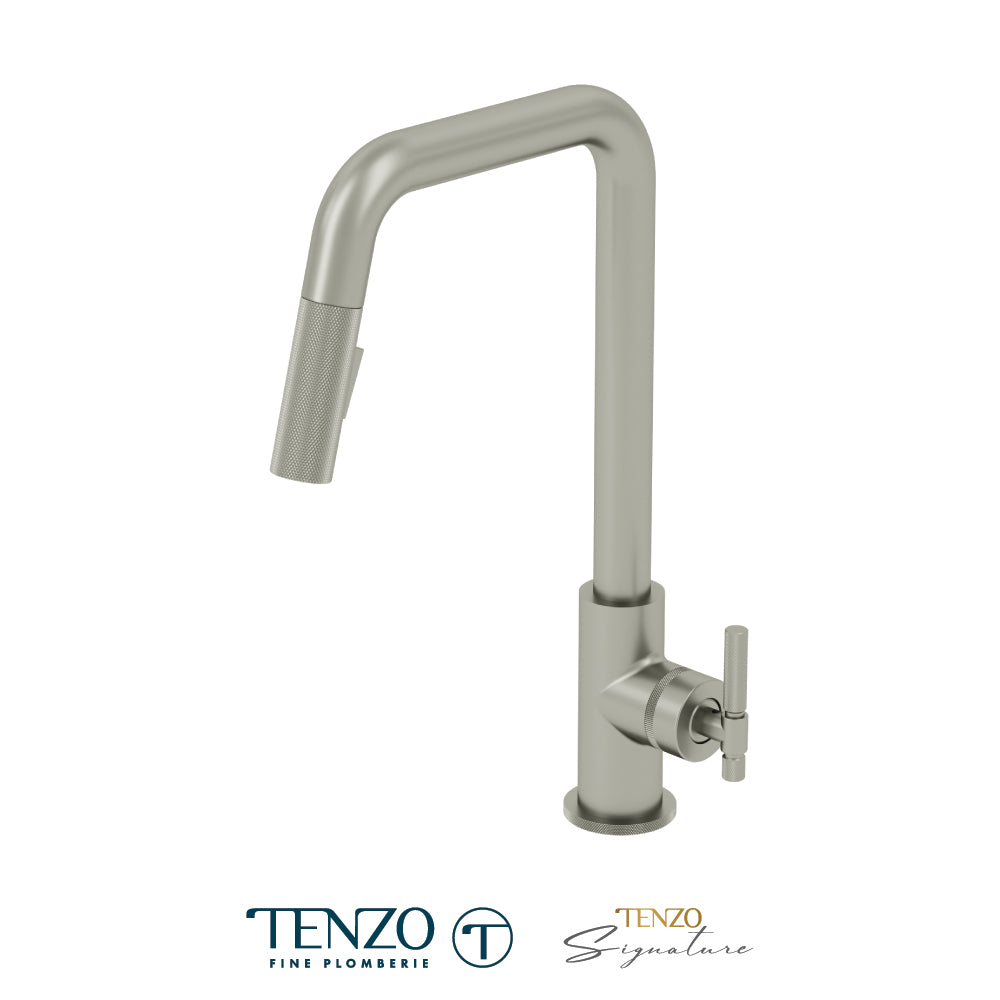 Tenzo Bellacio U-Spout Single-Handle Pull-Down Kitchen Faucet with 2-Function Spray Head, BE131-F