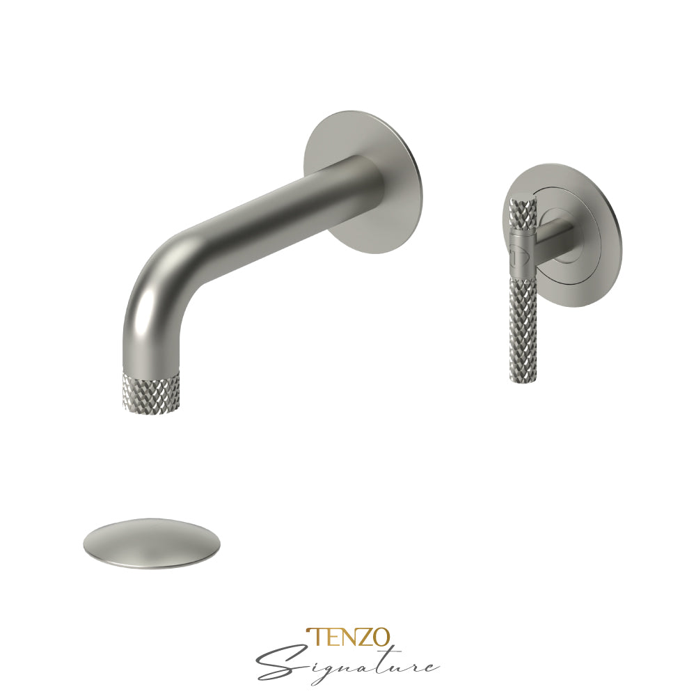 Tenzo Bellacio BE14-C wall mount lavatory faucet brushed nickel