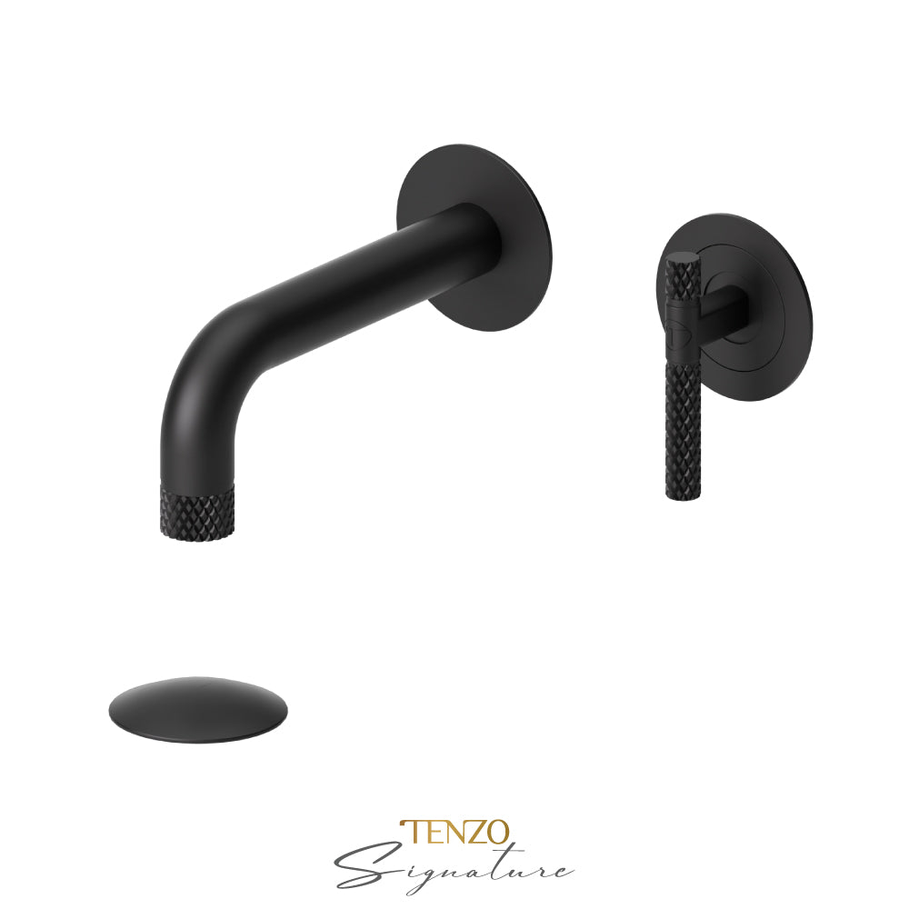 Tenzo Bellacio BE14-C wall mount lavatory faucet matte black