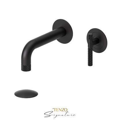 Tenzo Bellacio BE14-C wall mount lavatory faucet matte black