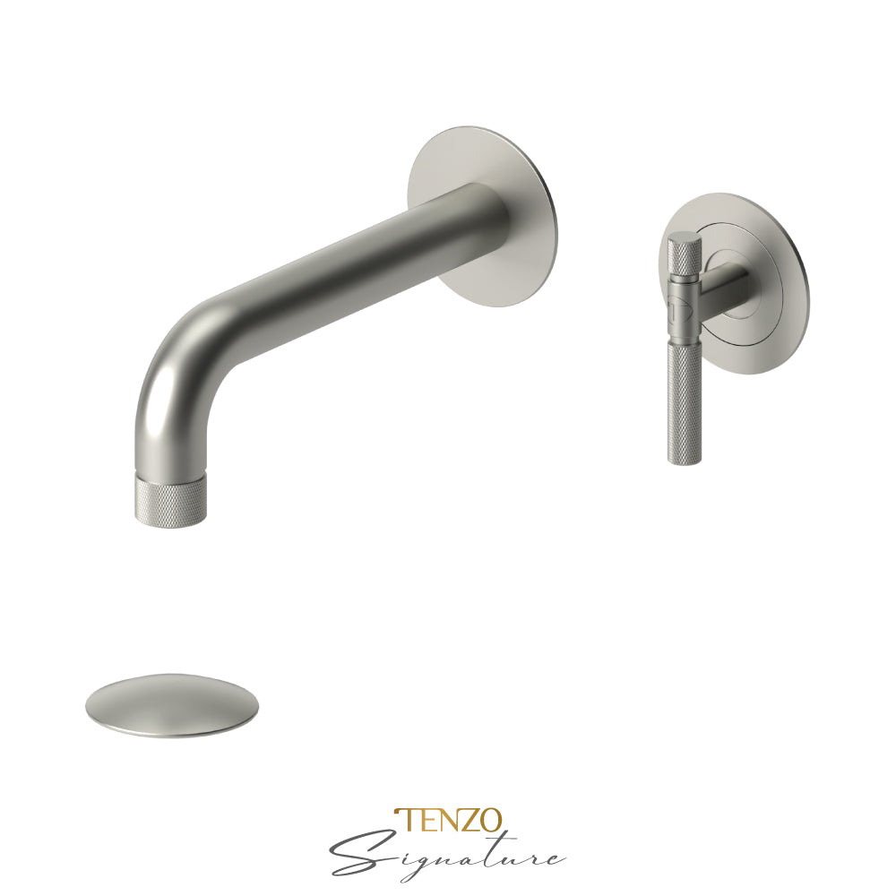 Tenzo Bellacio BE14-F wall mount lavatory faucet brushed nickel