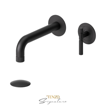 Tenzo Bellacio BE14-F wall mount lavatory faucet matte black