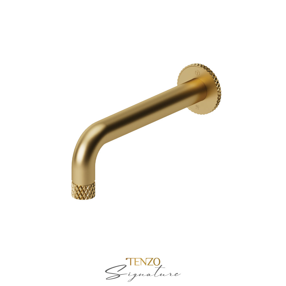 Tenzo Bellacio Wall Mount Tub Spout, Larger Knurled - BS-312-C