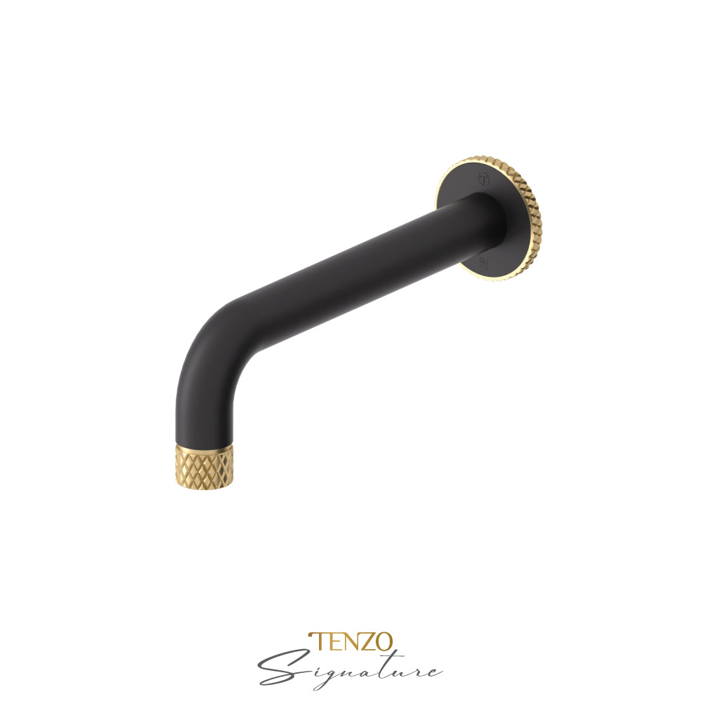 Tenzo Bellacio Wall Mount Tub Spout, Larger Knurled - BS-312-C