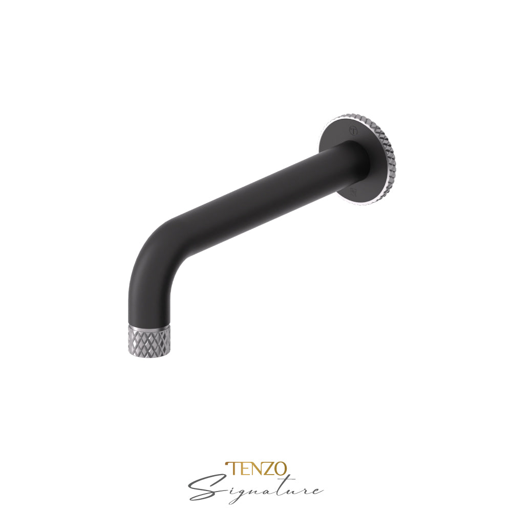Tenzo Bellacio Wall Mount Tub Spout, Larger Knurled - BS-312-C